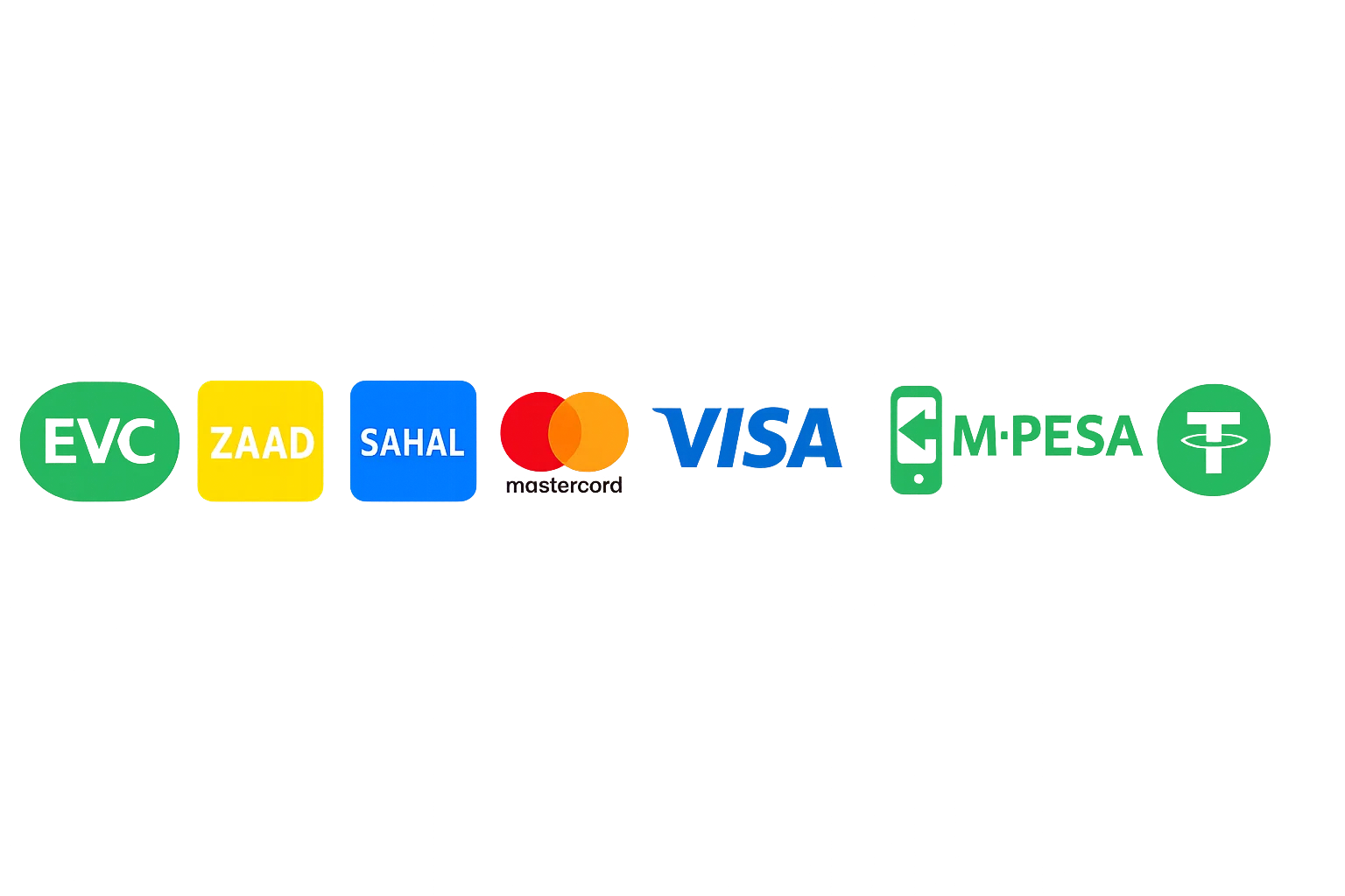 Qaababka lacag bixinta ee Beta Academy: EVC Plus, ZAAD, SAHAL, Mastercard, VISA, M-PESA iyo USDT